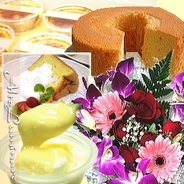 送料無料！誕生花アレンジメント＆パーティーセット