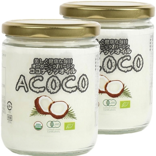 【送料無料・セットで400円もお得♪】有機 JAS オーガニック 遠心分離製法 フィリピン産 ACOCO　アココ ココナッツオイル２本セット
