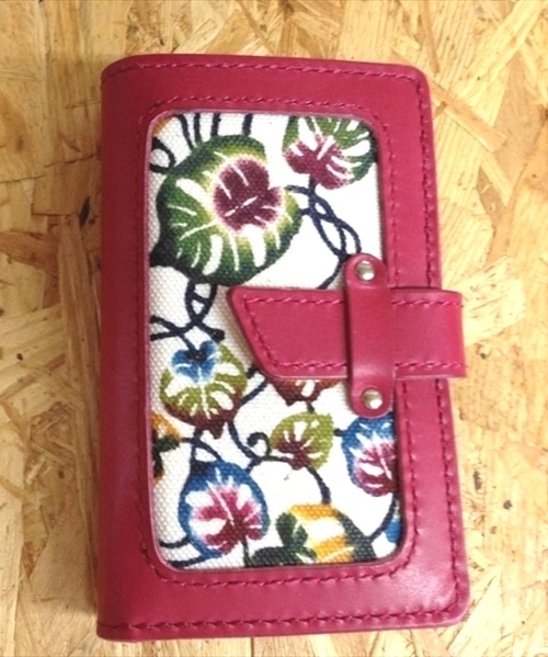 紅型スマホCASE　NoteBook 【red】【Iphone5/5S/5C各種】【ハンドメイド】