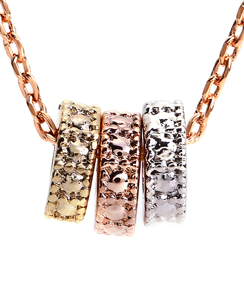 Happiter 　3連ringネックレス