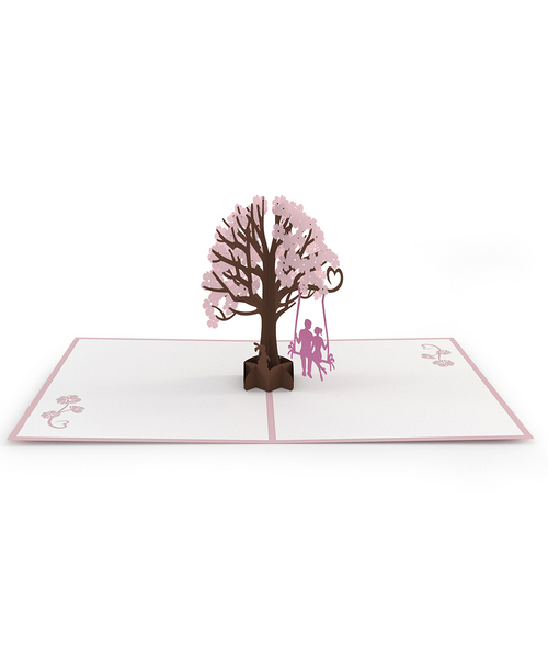 3DポップアップカードI LOVE POP<＜Lovers in Dogwood Tree Pink>>