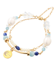 Happy Marine～2連ブレスレット～Lサイズ内径約16㎝