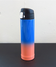 山中塗り　ステンレスボトル　（２トーン　青×オレンジ）260ml