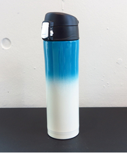 山中塗り　ステンレスボトル　（２トーン　水色×白）450ml