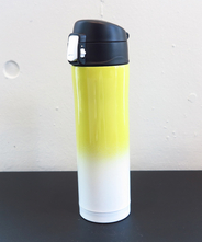 山中塗り　ステンレスボトル　（２トーン　黄×白）450ml