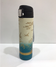 山中塗り　ステンレスボトル　蒔絵（富士）450ml
