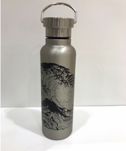 山中塗り　ステンレスボトル　蒔絵（シルバー）500ml