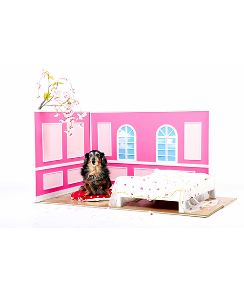 犬　手作り　ケージ　インテリア　家具　撮影用小物　ピンク